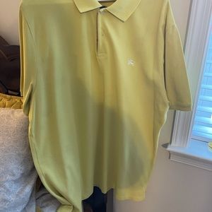 Burberry Men’s Yellow Polo Shirt xxl